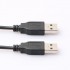 双 USB 电脑延长线 0.5M 1M USB 2.0 A 型公对公电缆高速 480 Mbps 黑色数据线电缆