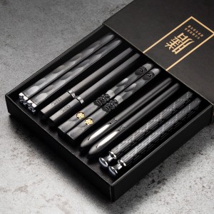 5 双日式中式筷子寿司棒可重复使用金属韩国筷子套装健康合金餐具 Palillos Chinos