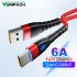 Vumpach 6A 66W USB C 型电缆适用于华为 P50/荣耀快速充电 USB C 充电器电缆 LED 指示灯数据线小米三星 Vumpach 6A 66W USB C 型电缆适用于华为 P50/荣耀快速充电 USB C 充电器电缆 LED 指示灯数据线小米三星