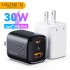 VOLTME GaN III 30W USB C 充电器快速充电 iPhone 13/13 Mini/Pro/Pro Max/12 Galaxy Note iPad Pro MacBook PD 30W 手机充电器